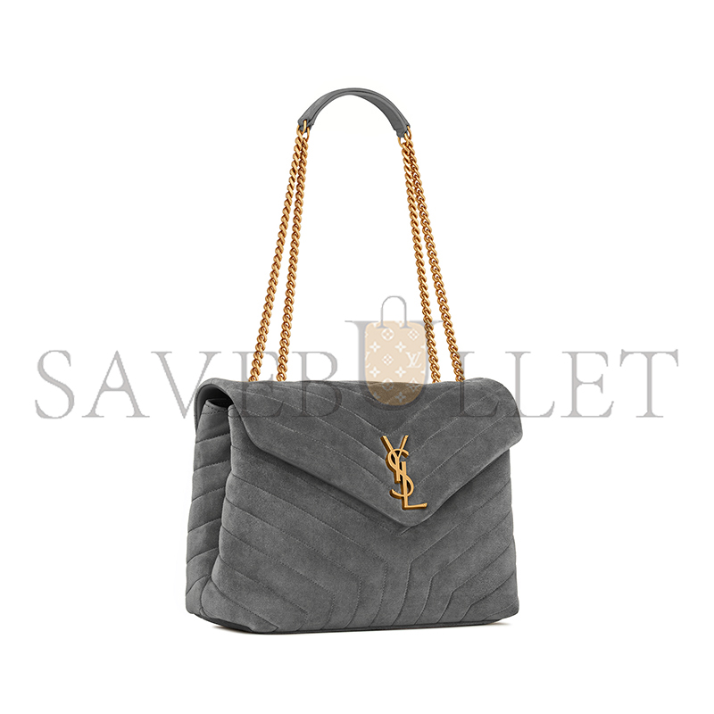 YSL LOULOU MEDIUM IN QUILTED SUEDE 5749461U8671112 (32*22*12cm)